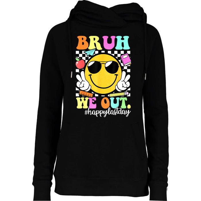 Bruh We Out Teachers Summer Glasses Happy Last Day Of School Gift Womens Funnel Neck Pullover Hood