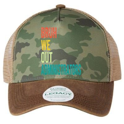 Bruh We Out Administrator End Of School Year Teacher Summer Legacy Tie Dye Trucker Hat