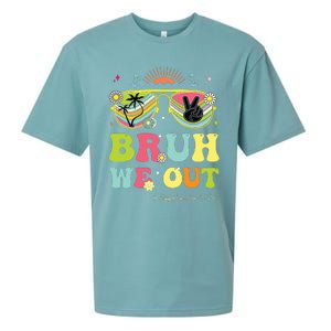 Bruh We Out Funny Last Day Of School Teacher Boy Girl Summer Sueded Cloud Jersey T-Shirt