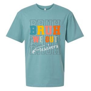 Bruh We Out Teachers End Of School Year Sueded Cloud Jersey T-Shirt