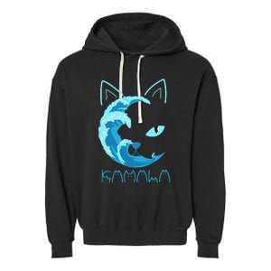 Blue Wave Of Cat Ladies Kamala Cat Typography Alphabet Cute Garment-Dyed Fleece Hoodie