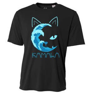 Blue Wave Of Cat Ladies Kamala Cat Typography Alphabet Cute Cooling Performance Crew T-Shirt