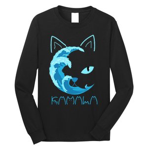 Blue Wave Of Cat Ladies Kamala Cat Typography Alphabet Cute Long Sleeve Shirt