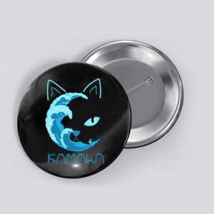 Blue Wave Of Cat Ladies Kamala Cat Typography Alphabet Cute Button