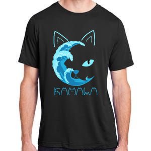 Blue Wave Of Cat Ladies Kamala Cat Typography Alphabet Cute Adult ChromaSoft Performance T-Shirt