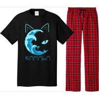 Blue Wave Of Cat Ladies Kamala Cat Typography Alphabet Cute Pajama Set