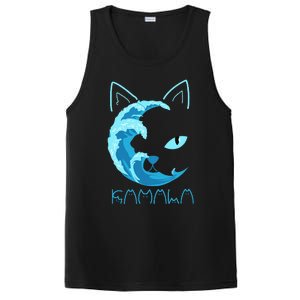 Blue Wave Of Cat Ladies Kamala Cat Typography Alphabet Cute PosiCharge Competitor Tank