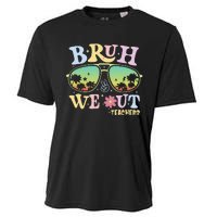 Bruh We Out Teachers Groovy Retro Happy Last Day Of School Gift Cooling Performance Crew T-Shirt