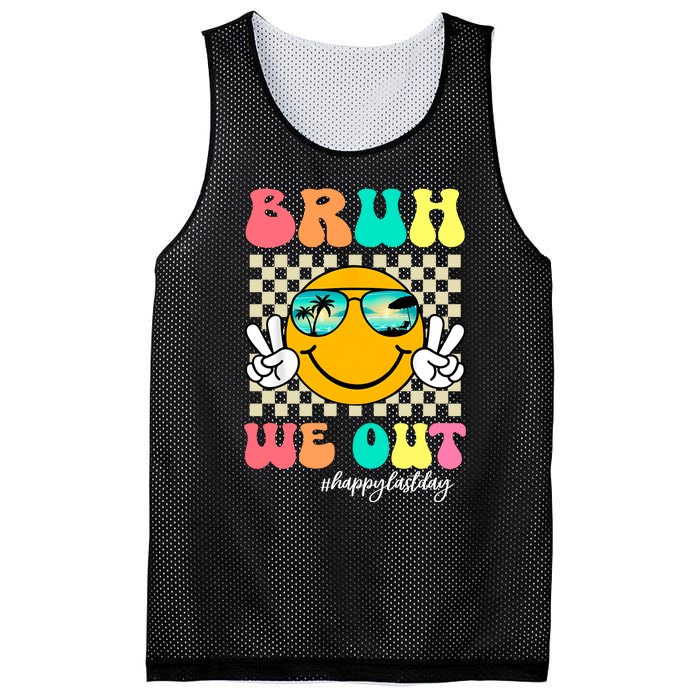 Bruh We Out Happy Last Day Of School Mesh Reversible Basketball Jersey Tank