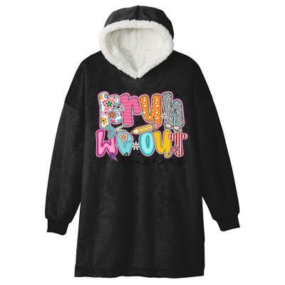 Bruh We Out Teacher Summer Last Dat Of School Teacher Hooded Wearable Blanket