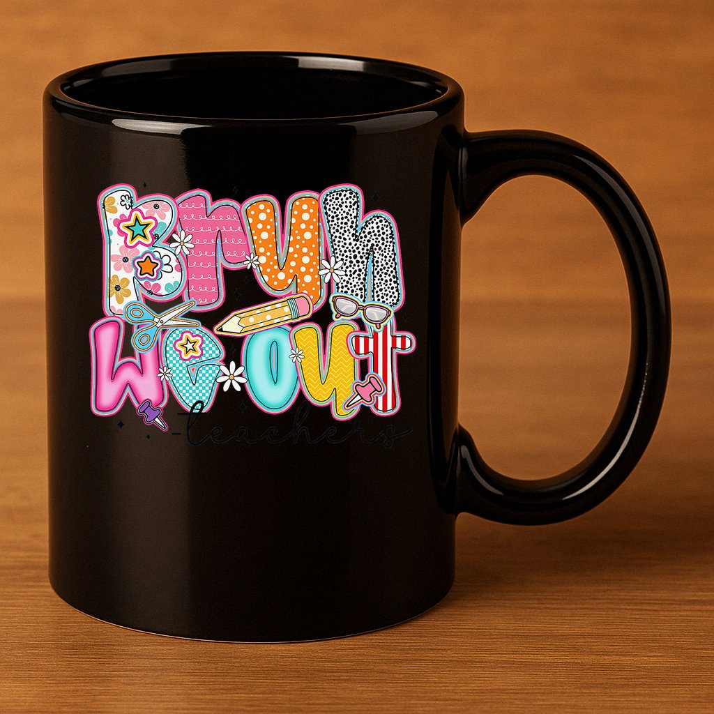 Bruh We Out Teacher Summer Last Dat Of School Teacher 11oz C Handle Ceramic Mug