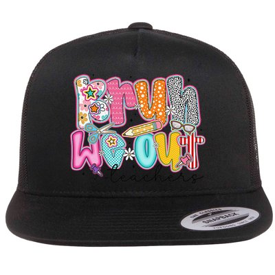 Bruh We Out Teacher Summer Last Dat Of School Teacher Flatbill Hat
