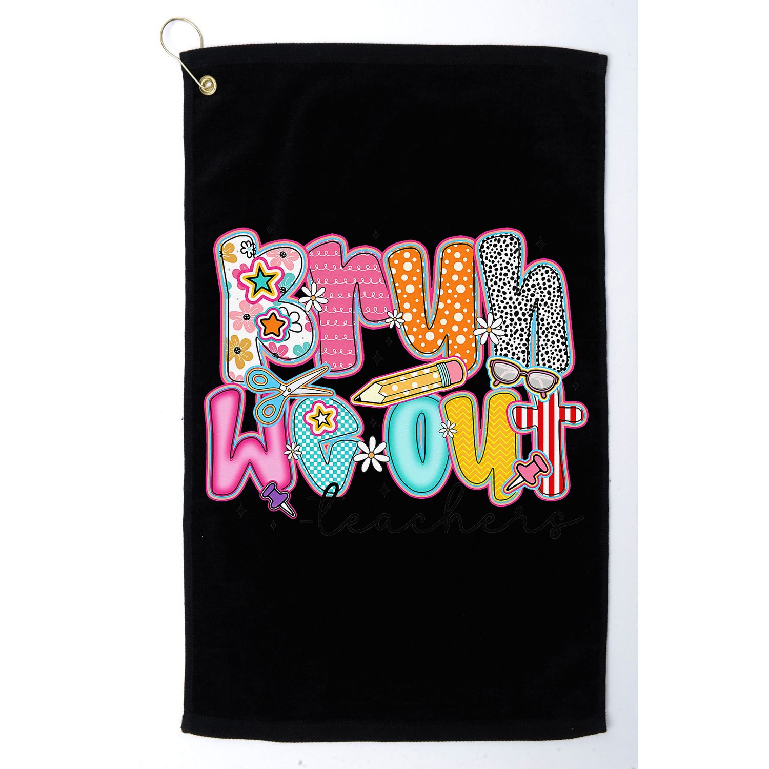 Bruh We Out Teacher Summer Last Dat Of School Teacher Golf Towel