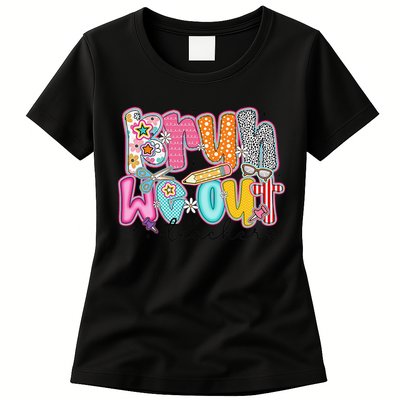 Bruh We Out Teacher Summer Last Dat Of School Teacher Womens T-Shirt