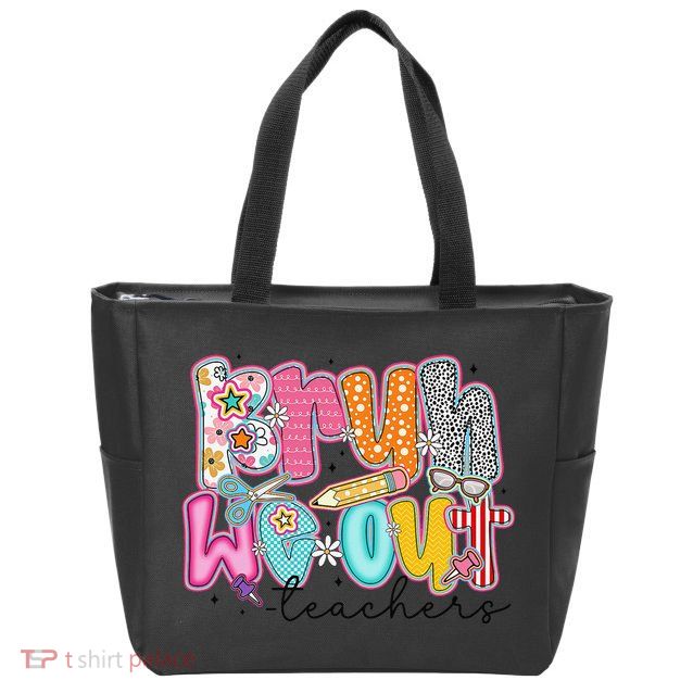 Bruh We Out Teacher Summer Last Dat Of School Teacher Zip Tote Bag