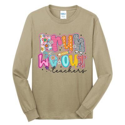 Bruh We Out Teacher Summer Last Dat Of School Teacher Tall Long Sleeve T-Shirt