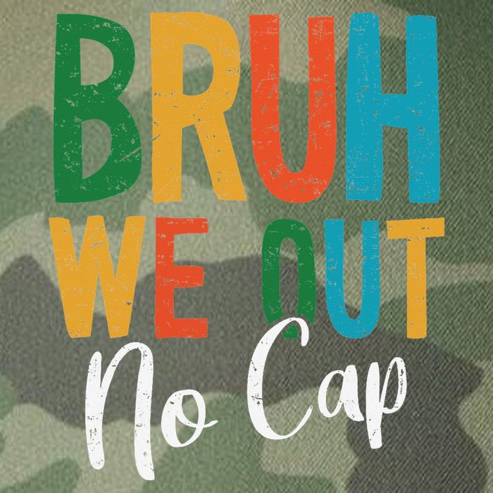 Bruh We Out No Cap Funny Last Day Of School 2025 Graduation Legacy Tie Dye Trucker Hat