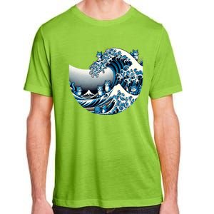 Blue Wave Of Cat Ladies For Kamala Cute Wave Of Blue Cats For Kamala Funny Adult ChromaSoft Performance T-Shirt