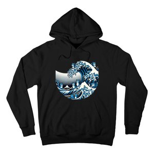 Blue Wave Of Cat Ladies For Kamala Cute Wave Of Blue Cats For Kamala Funny Hoodie