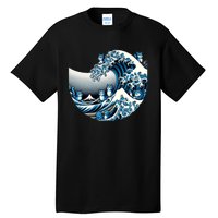 Blue Wave Of Cat Ladies For Kamala Cute Wave Of Blue Cats For Kamala Funny Tall T-Shirt