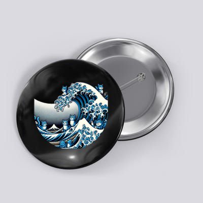 Blue Wave Of Cat Ladies For Kamala Cute Wave Of Blue Cats For Kamala Funny Button