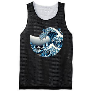 Blue Wave Of Cat Ladies For Kamala Cute Wave Of Blue Cats For Kamala Funny Mesh Reversible Basketball Jersey Tank