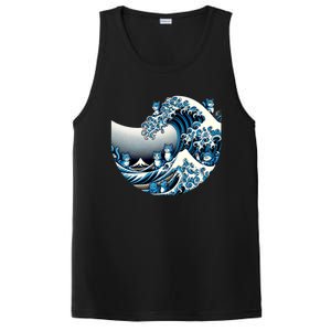 Blue Wave Of Cat Ladies For Kamala Cute Wave Of Blue Cats For Kamala Funny PosiCharge Competitor Tank