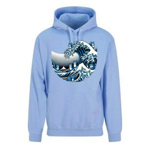 Blue Wave Of Cat Ladies For Kamala Cute Wave Of Blue Cats For Kamala Funny Unisex Surf Hoodie