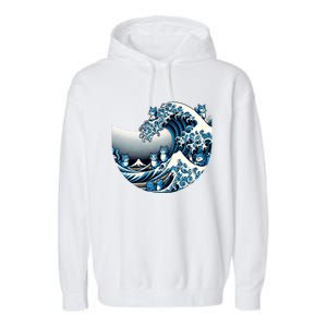 Blue Wave Of Cat Ladies For Kamala Cute Wave Of Blue Cats For Kamala Funny Garment-Dyed Fleece Hoodie