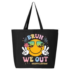 Bruh We Out Happy Last Day Of School Teacher Boy Girl Summer 25L Jumbo Tote