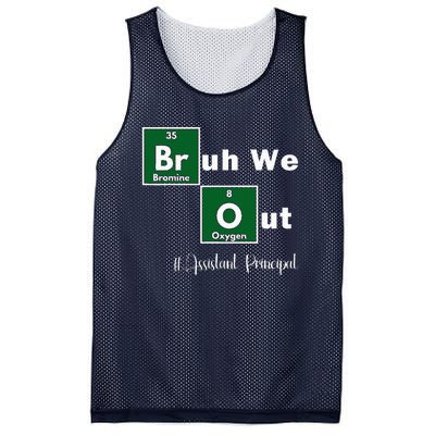 Bruh We Out Assistant Principal Teachers Summer Chemistry Mesh Reversible Basketball Jersey Tank