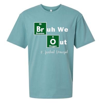 Bruh We Out Assistant Principal Teachers Summer Chemistry Sueded Cloud Jersey T-Shirt