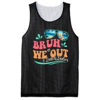 Bruh We Out Funny Last Day Of School Lunch Lady Summer Mesh Reversible Basketball Jersey Tank