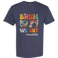 Bruh We Out Happy Last Day Of School Teacher Boy Girl Summer Garment-Dyed Heavyweight T-Shirt