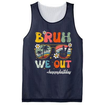 Bruh We Out Happy Last Day Of School Teacher Boy Girl Summer Mesh Reversible Basketball Jersey Tank