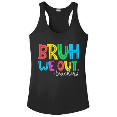 Bruh We Out Teachers Student Happy Last Day Of School Summer Ladies PosiCharge Competitor Racerback Tank