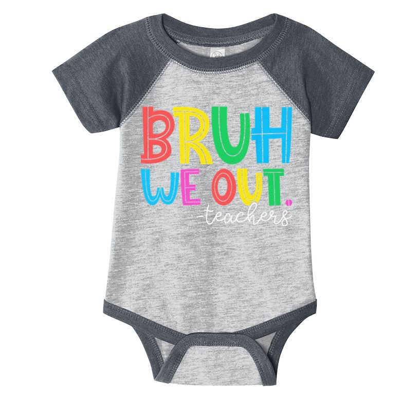 Bruh We Out Teachers Student Happy Last Day Of School Summer Infant Baby Jersey Bodysuit