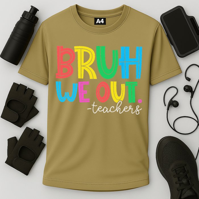 Bruh We Out Teachers Student Happy Last Day Of School Summer Cooling Performance Crew T-Shirt