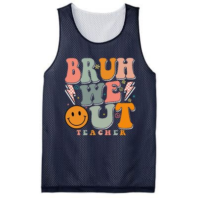 Bruh We Out Happy Last Day Of School Teacher Boy Girl Cute Mesh Reversible Basketball Jersey Tank