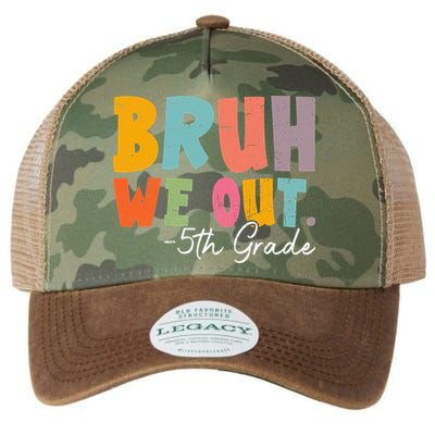 Bruh We Out 5th Grade Last Day Of School Teacher Student Legacy Tie Dye Trucker Hat