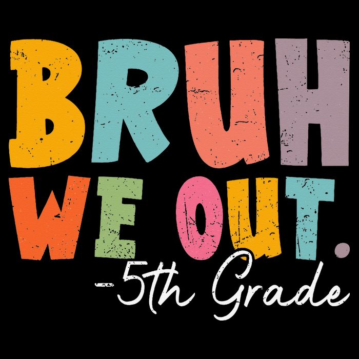 Bruh We Out 5th Grade Last Day Of School Teacher Student Drawstring Bag