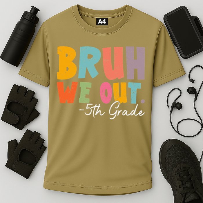 Bruh We Out 5th Grade Last Day Of School Teacher Student Cooling Performance Crew T-Shirt