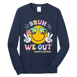 Bruh We Out Happy Last Day Of School Teacher Boy Girl Summer Long Sleeve Shirt