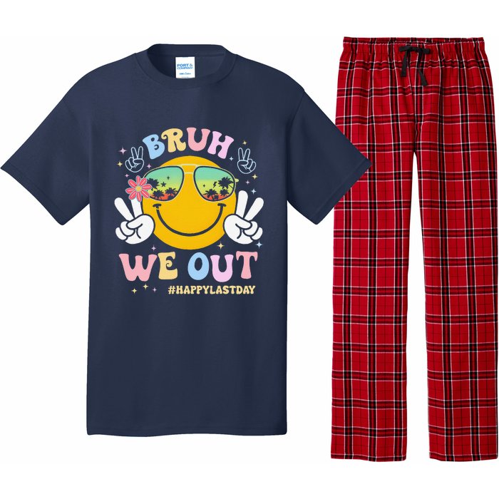 Bruh We Out Happy Last Day Of School Teacher Boy Girl Summer Pajama Set