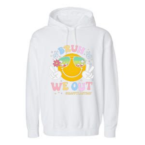 Bruh We Out Happy Last Day Of School Teacher Boy Girl Summer Garment-Dyed Fleece Hoodie