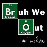 Bruh We Out Teachers Chemistry Periodic Table Element Summer Cooling Performance Crew T-Shirt
