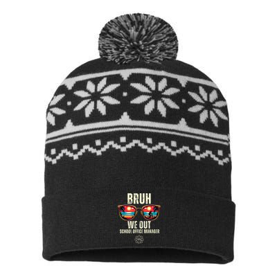 Bruh We Out Office Manager Teachers Happy Last Day Of School USA-Made Snowflake Beanie