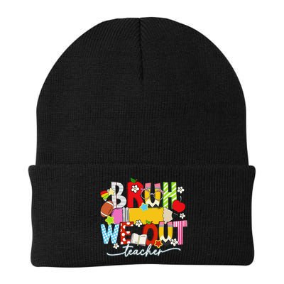 Bruh We Out Teacher Summer Last Dat Of School Beanie