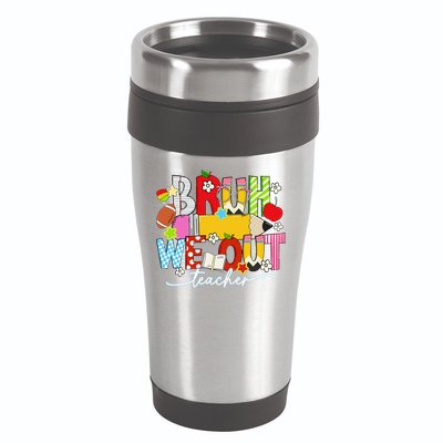 Bruh We Out Teacher Summer Last Dat Of School 16oz Travel Tumbler