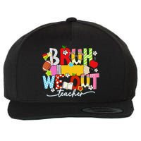 Bruh We Out Teacher Summer Last Dat Of School Wool Snapback Cap